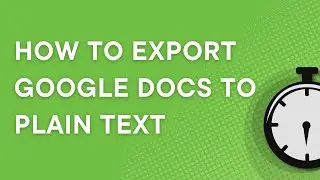 Google Docs Tutorial: Export Google Docs to plain text (.txt) (Windows/macOS/Chromebook) (2022)