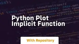 python plot implicit function