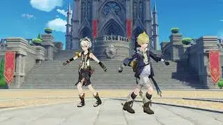 MIKA AND BENNETT DANCING | Genshin Impact【MMD】|【 MIKA | BENNETT 】| Rihanna - Umbrella