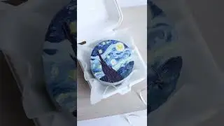 Бенто торт по мотивам картины Винсента ВанГога «Звёздная ночь»