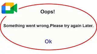 Fix Google Meet App Oops Something Went Wrong Error | Fix Google Meet went wrong error | PSA 24
