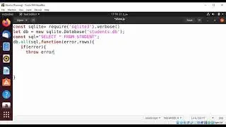 Query the SQLite database with NodeJS app