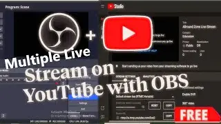 How to Start Multiple Live Stream pre recorded videos on YouTube at the same time obs studio