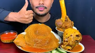 Eating Spicy Beef Nalli Curry,Beef Boti Curry,Goat Head With Rice Salat || Asmr Mukbong Eating Show