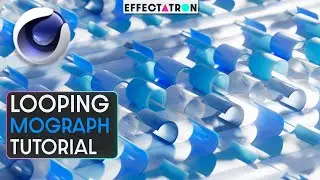 Curling Mograph Loop | Cinema 4D Animation Tutorial | Redshift | iRender