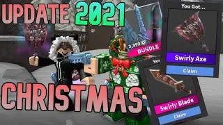 MM2 CHRISTMAS EVENT 2021 *Swirly Axe, Swirly Blade, Icebeam, & Iceflake*