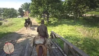 RDR2 - Amazing detail A random coachman gives a ride to a random NPC