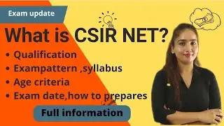 CSIR UCT-NET 2022| Age |Post |Exam Date| syllabus |By Roshni Ma'am