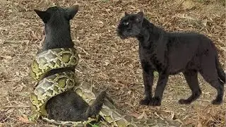 THE PANTHER IS IN ACTION! Black Panther vs Anaconda Dog Tiger Crocodile Jaguar