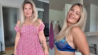 New💯here I show myself in beautiful dresses and the matching lingerie 🥰I walk around with it in mine