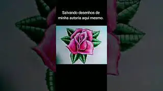 Desenho autoral de 2009 ou 2010 Flor desenho pintura rosa