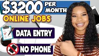 📵 $3200 PER MONTH DATA ENTRY WORK FROM HOME! EASY REQUIREMENTS! NO PHONE WORK FROM HOME JOBS 2023