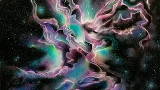 Watch how I paint this.. Abstract space nebula in Acrylics