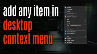 add any application or item in desktop context menu [Right-Click Menu] || Tecwala