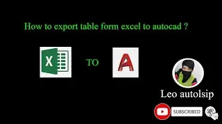 How to insert excel table in to AutoCAD //Data Link//Excel//AutoCAD By Autolisp