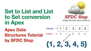 Set to List and List to Set conversion in Apex | Apex Data Structure Tutorials by SFDC Stop