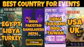 BEST COUNTRY FOR EVENTS IN PUBG MOBILE ? TURKEY VS LIBYA VS USA || PERMANENT & MYTHIC SKIN