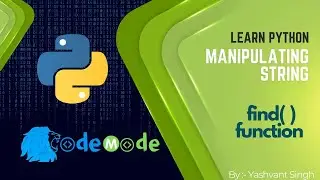 Find() function in Python | how to find substring in string
