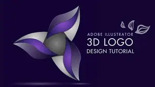 Adobe Illustrator Tutorials Graphic Design | 3D Flower Logo Design