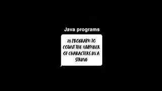 Program to count the number of characters in a string