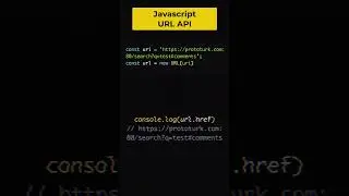 Javascript URL API 