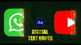 Digital Pixel Text Wipe logo animation - After Effects Tutorial