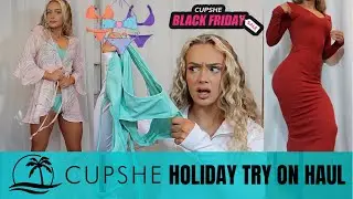 CUPSHE BIKINI/SWIMWEAR TRY ON HAUL & REVIEW/ VACATION OUTFITS & FALL WINTER HOLIDAY DRESSES 50% OFF