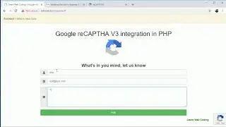 Google reCAPTCHA V3 integration in PHP