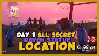 Twinning Isle Questioner All Raven Statue Secret Target Puzzle Guide Genshin Impact