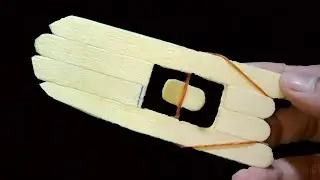 How To Make An Awesome Popsicle Sticks & Rubber Band Paddle Boat DIY Idea #shorts