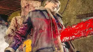 Leon gets Chainsawed by the Chainsaw Man - Resident Evil 4 Remake