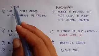 difference between order and molecularity | order and molecularity | chemical Kinetics