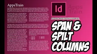 Adobe Indesign for Beginners: Span and Split Columns