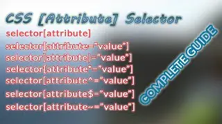 Attribute Selector Complete Guide in CSS | Web Development | The Quick Code