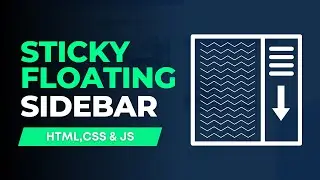 Create sticky floating sidebar in HTML, CSS and JS on scroll event