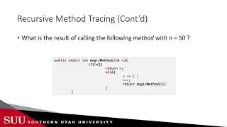 Java: Recursive Method Tracing