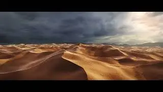 Desert landscape using blender