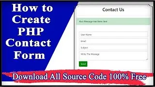 How to Create a PHP Contact Form | Simple PHP Contact Form | Code Hunter