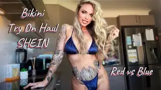 Bikini Try On Haul.. Red vs Blue ❤️💙 | EllieKarrx