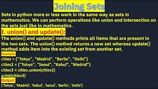 Joining Sets 