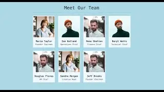 How to create Our Team page using HTML and CSS