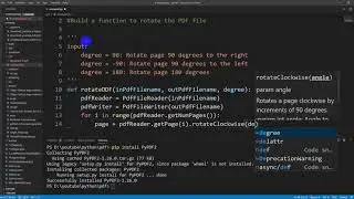 Rotate a PDF file in Python