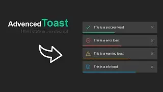 Create Advenced Toast Notification With HTML CSS & JavaScript #html #css #coding #programming #js