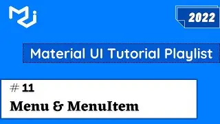 Material UI Menu & MenuItem Component | Material UI 5 Tutorial | Material UI Menu & MenuItem #11