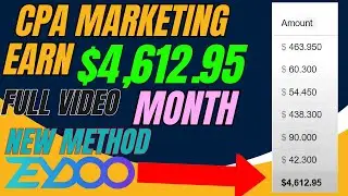 Earn +$4,612 Every Month With CPA Marketing || Zeydoo  || CPA Marketing For Beginners 2024