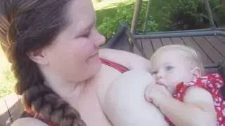 Breastfeeding Week 72: A Relaxing Moment Breastfeeding my toddler outside in the fresh air