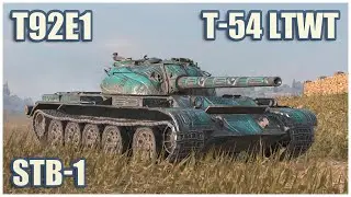 T-54 ltwt. & T92E1 & STB-1 • WoT Blitz Gameplay