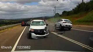 Driver falls asleep at wheel - Menangle Park NSW