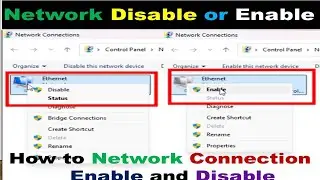 How to Network Connection Enable and Disable in windows.