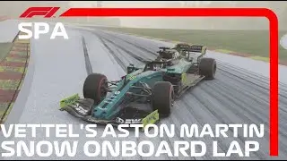 F1 2021 Cognizant Aston Martin Vettel Onboard Spa With Snow | F1 2021 Onboard | Assetto Corsa